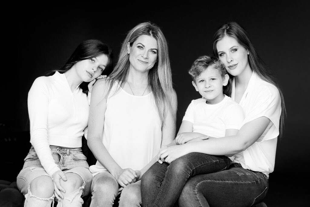 Family Portrait Shoot in Studio shot by Kevin Mark Pass, makeup by Storm Pass