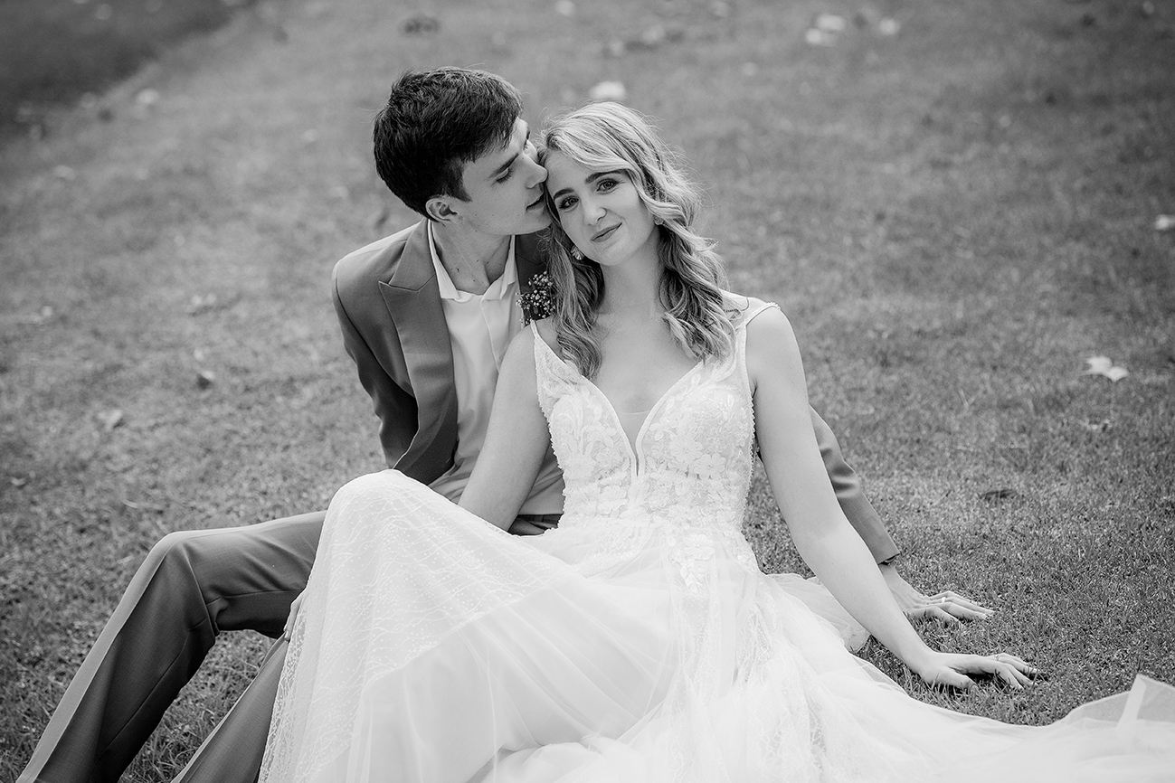 Bespoke bride and groom wedding portraits shot by Kevin Mark Pass Photography, Bridal makeup by Storm Pass for A&J garden wedding in Linksfield