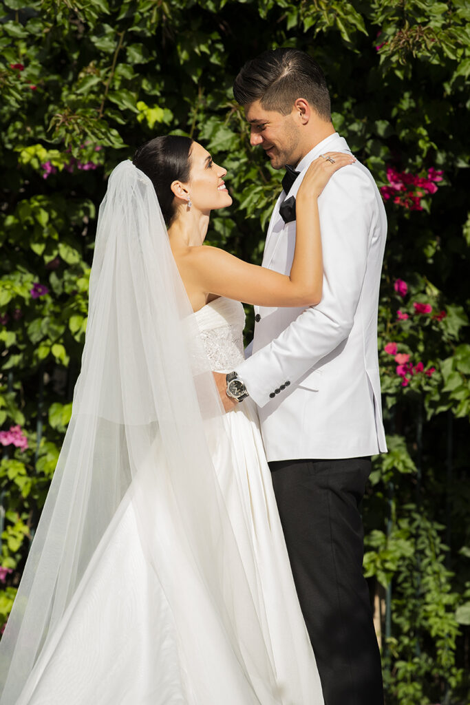 Timeless bride and groom portraits for K&M on their special day at Fairlawns Boutique Hotel. Wedding photography by Kevin Mark Pass and bridal makeup by Storm Pass