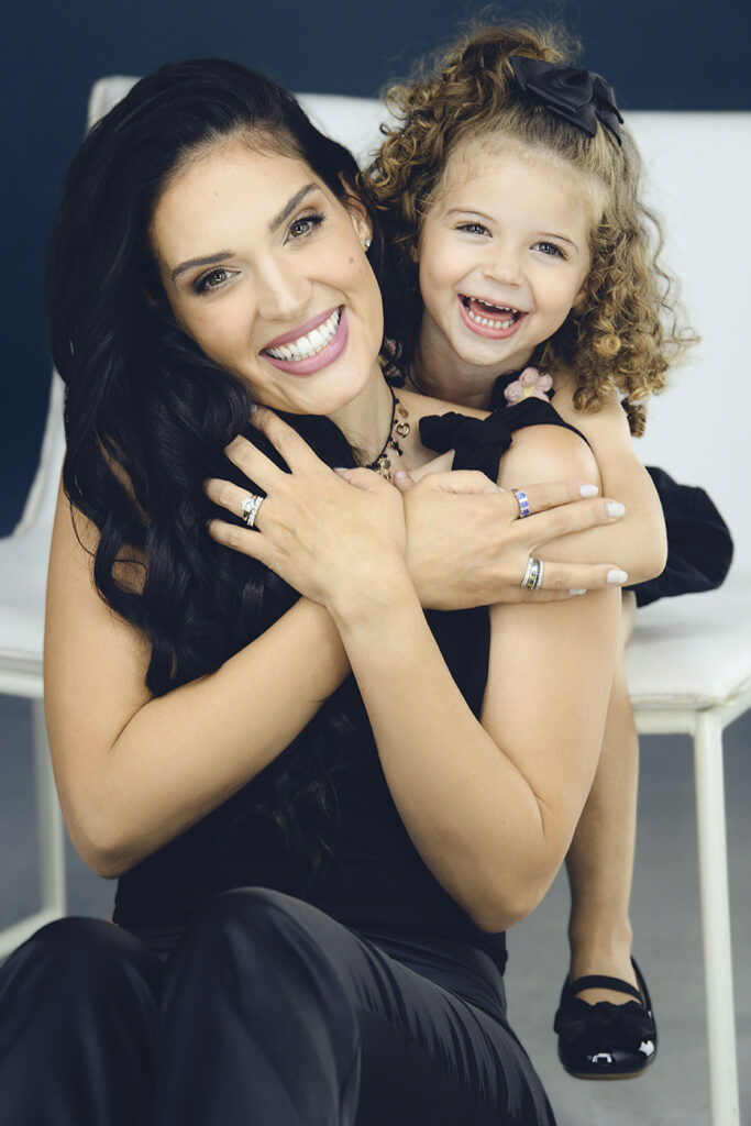 Classic Family Portrait of Mom and Daughter by Kevin Mark Pass makeup by Storm Pass Makeup at their Johannesburg studios
